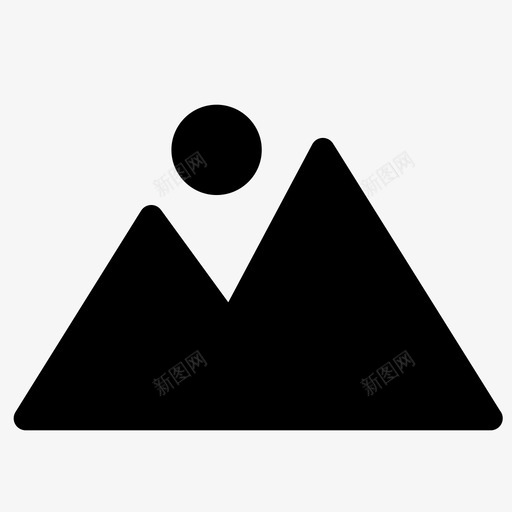 山太阳图标svg_新图网 https://ixintu.com 太阳 山