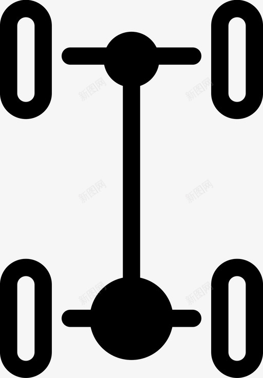 车轮汽车骨架图标svg_新图网 https://ixintu.com 支撑结构 汽车 车轮 车辆接口 骨架