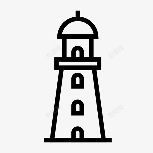 灯塔港口头灯图标svg_新图网 https://ixintu.com 头灯 海洋 港口 灯塔 灯塔家族