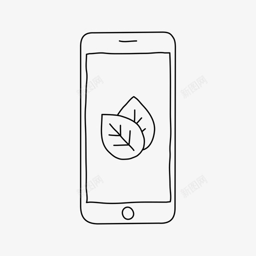 iphone叶子设备环境图标svg_新图网 https://ixintu.com iphone叶子 屏幕 环境 设备