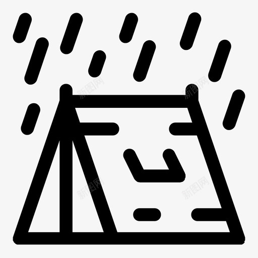 帐篷露营下雨图标svg_新图网 https://ixintu.com 下雨 帐篷 露营 露营日