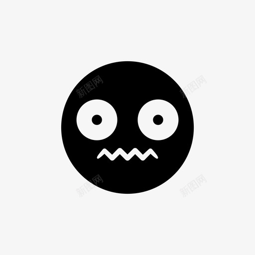 惊讶的表情害怕表情图标svg_新图网 https://ixintu.com 充满表情 害怕 恐惧 惊讶的表情 表情