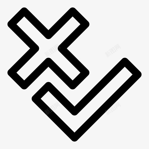 测验检查选择图标svg_新图网 https://ixintu.com 假 决定 检查 测验 真 纯线 选择