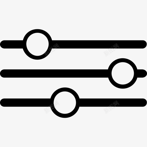 滑块控制器控件图标svg_新图网 https://ixintu.com 控件 控制器 滑块 设置 选项