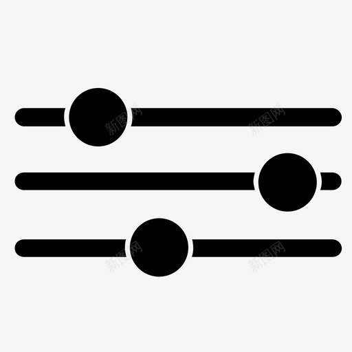 滑块控制器控件图标svg_新图网 https://ixintu.com 控件 控制器 滑块 设置 选项