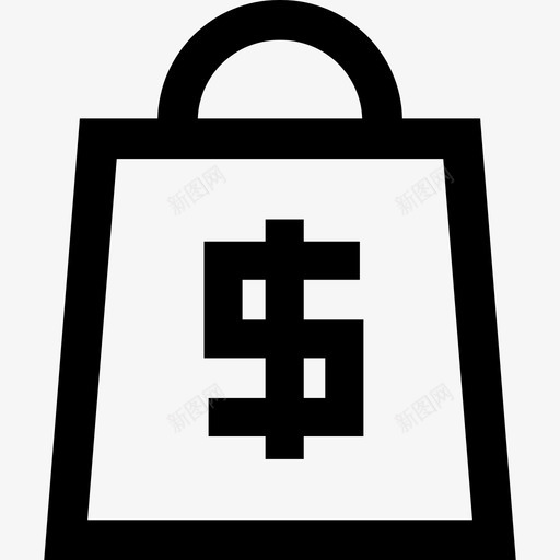 带有美元标志的购物袋商业电子商务图标svg_新图网 https://ixintu.com 商业 带有美元标志的购物袋 电子商务