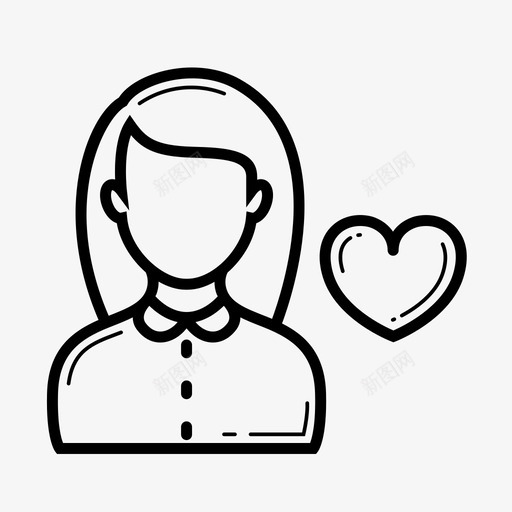 在爱女孩心图标svg_新图网 https://ixintu.com 在爱 女孩 心 情人节 浪漫