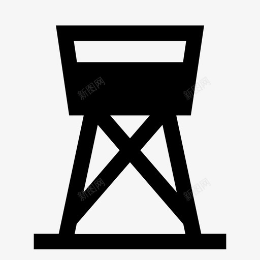 望塔边界了望台图标svg_新图网 https://ixintu.com 了望台 安保 望塔 监控 边界