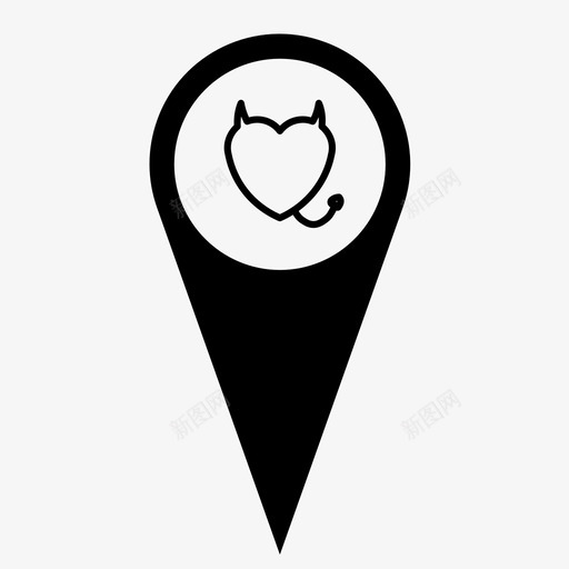 坏的爱魔鬼心图标svg_新图网 https://ixintu.com 坏的爱 心 情人节 魔鬼