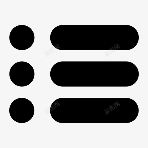 项目符号列表菜单移动图标svg_新图网 https://ixintu.com 电话 界面 移动 菜单 选项 项目符号列表