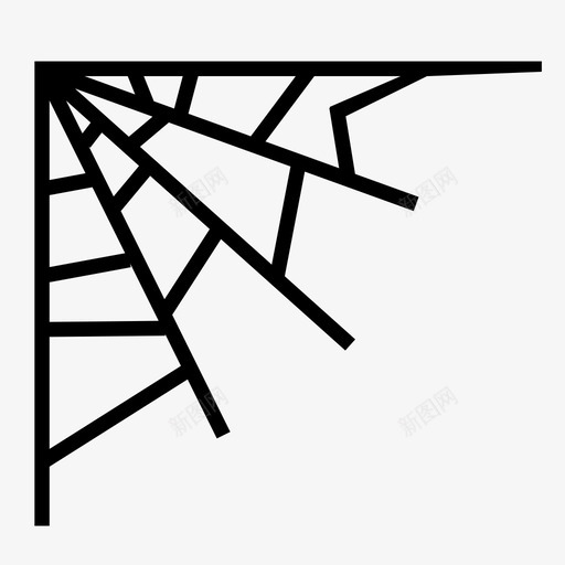 蜘蛛网万圣节闹鬼图标svg_新图网 https://ixintu.com 万圣节 老蜘蛛 蜘蛛网 闹鬼