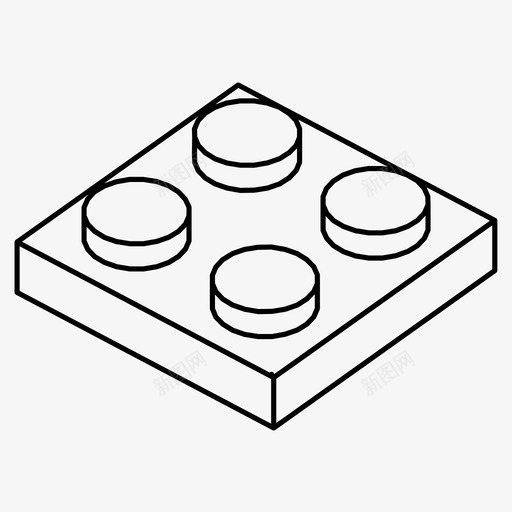 乐高积木建筑玩具图标svg_新图网 https://ixintu.com 乐高积木 建筑 玩具