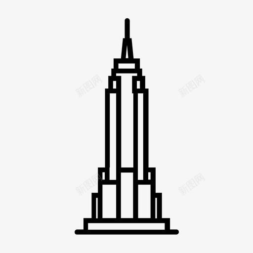 帝国大厦纽约帝国大厦美国摩天大楼图标svg_新图网 https://ixintu.com 塔楼摩天大楼 帝国大厦 纽约帝国大厦 美国摩天大楼