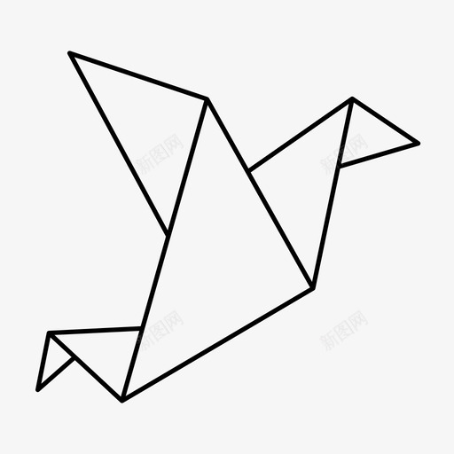 鸟动物苍蝇图标svg_新图网 https://ixintu.com 动物 折叠 折纸 折纸鸟 纸 苍蝇 鸟
