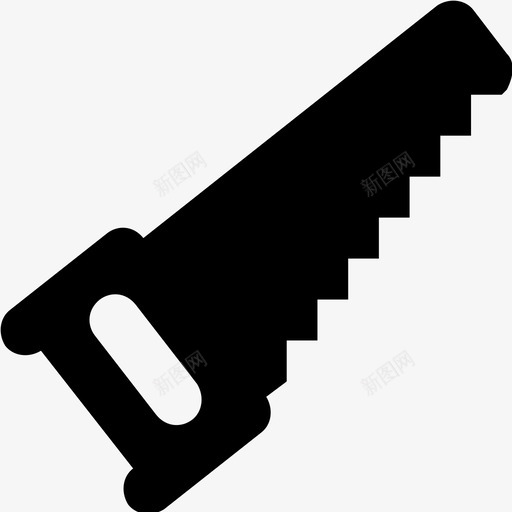 锯木工切割工具图标svg_新图网 https://ixintu.com 切割工具 手工具 手锯 木工 网络和用户界面图标 锯