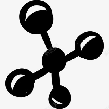 分子形状手绘教育图标图标