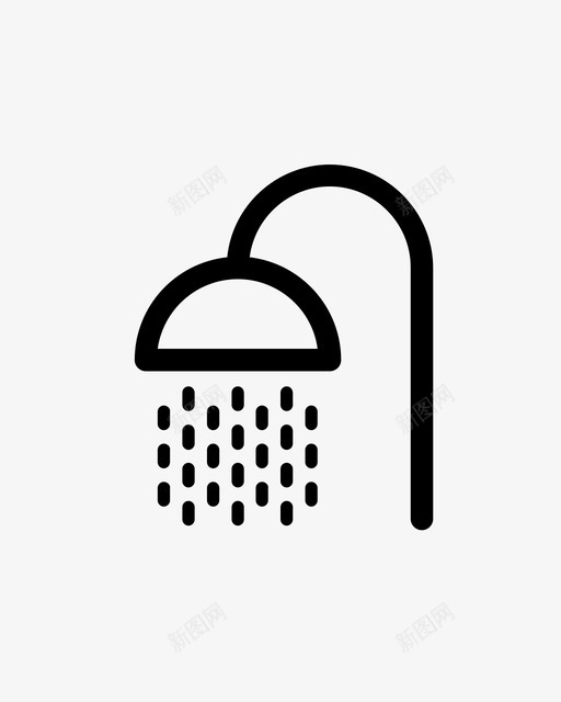 淋浴浴室淋浴头图标svg_新图网 https://ixintu.com 浴室 淋浴 淋浴头
