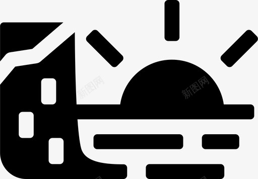 悬崖落日黎明黄昏图标svg_新图网 https://ixintu.com 悬崖落日 海岸 海洋 海边 风景尽收眼底 黄昏 黎明
