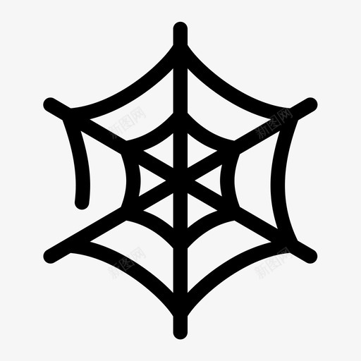 网昆虫蜘蛛图标svg_新图网 https://ixintu.com 昆虫 电线 网 蜘蛛