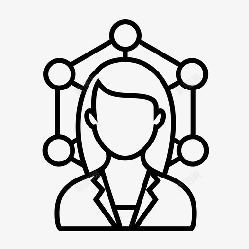 女商人的逻辑思想工作图标svg_新图网 https://ixintu.com 女商人的逻辑 工作 思想 金融