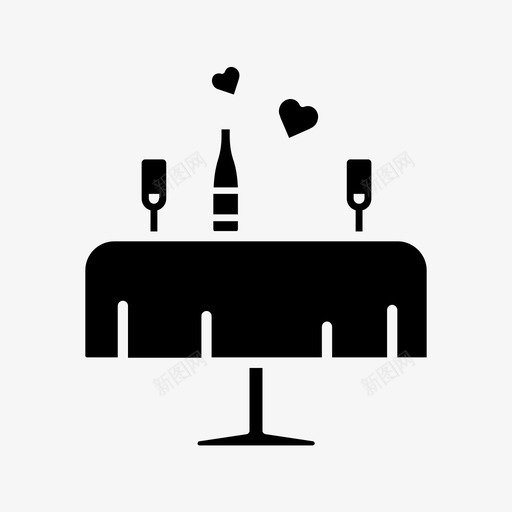 浪漫晚餐约会爱情图标svg_新图网 https://ixintu.com 情人节 浪漫 浪漫晚餐 爱情 约会
