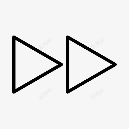 快进ff音乐图标svg_新图网 https://ixintu.com ff 三角形 快进 音乐 音乐播放器