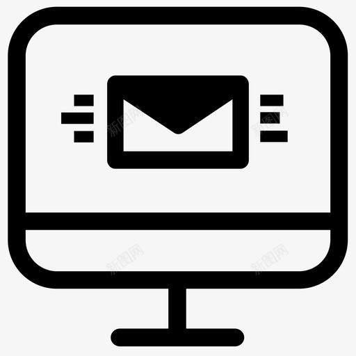 邮件检查电子邮件电脑图标svg_新图网 https://ixintu.com 未读 检查电子邮件 电脑 邮件