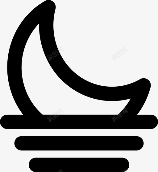月亮设置天气预报天气图标svg_新图网 https://ixintu.com 史密森天气md大纲 天气 天气预报 月亮设置