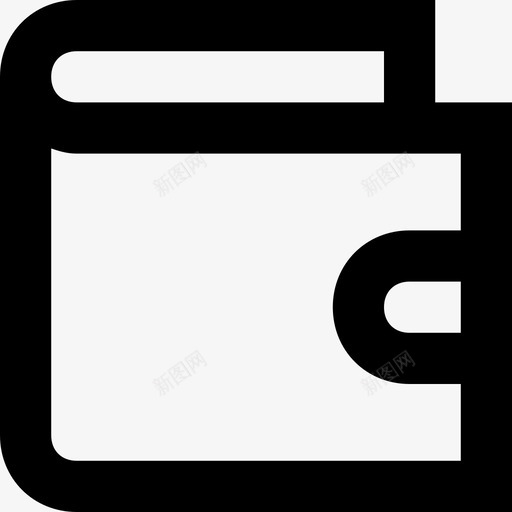 钱包皮夹钱包卡片夹图标svg_新图网 https://ixintu.com 一套线路必需品图标 卡片夹 皮夹钱包 硬币钱包 钱包