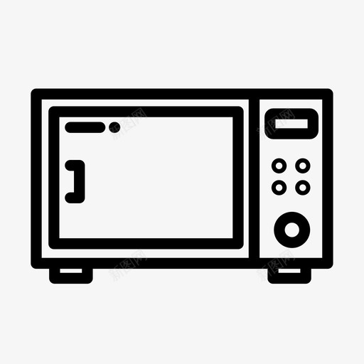 微波炉电子厨房图标svg_新图网 https://ixintu.com 厨房 微波炉 电子