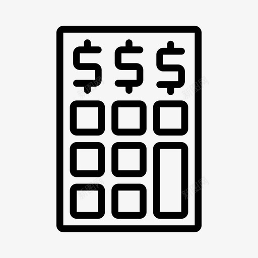 预算计算器成本费用图标svg_新图网 https://ixintu.com 成本 搜索引擎优化 费用 预算计算器