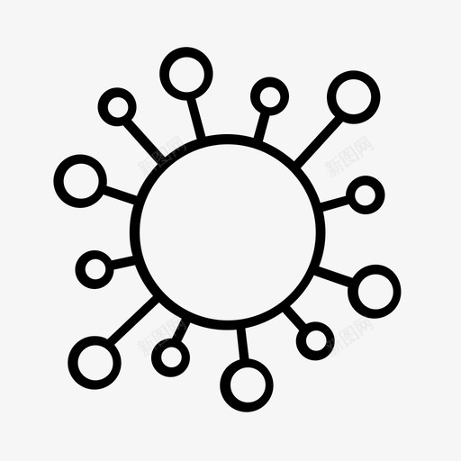 分子原子物理图标svg_新图网 https://ixintu.com 分子 原子 学校 物理 病毒 科学