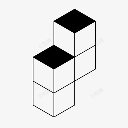 z形方块游戏图标svg_新图网 https://ixintu.com z形 俄罗斯方块 方块 游戏