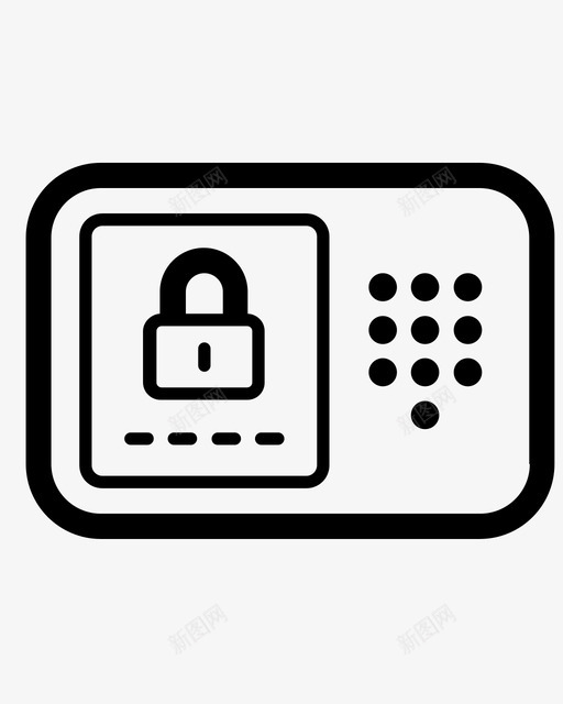 控制面板门锁键盘图标svg_新图网 https://ixintu.com 引脚 控制面板 键盘 门锁