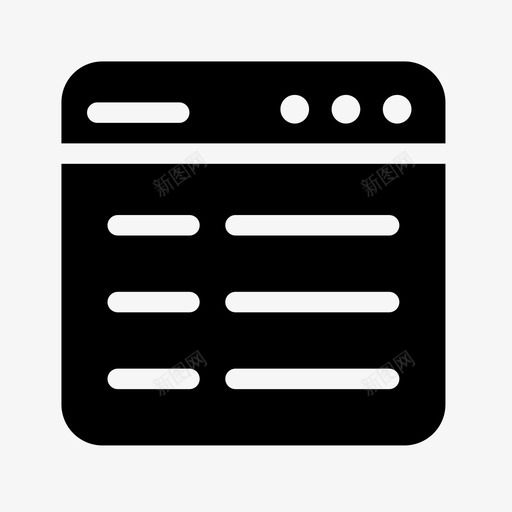列表浏览器布局图标svg_新图网 https://ixintu.com 列表 布局 浏览器 用户界面