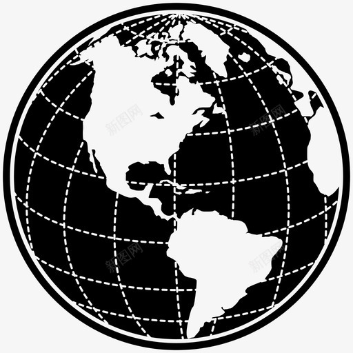 世界环球美国地球图标svg_新图网 https://ixintu.com 世界环球 南美洲 地图 地球 美国