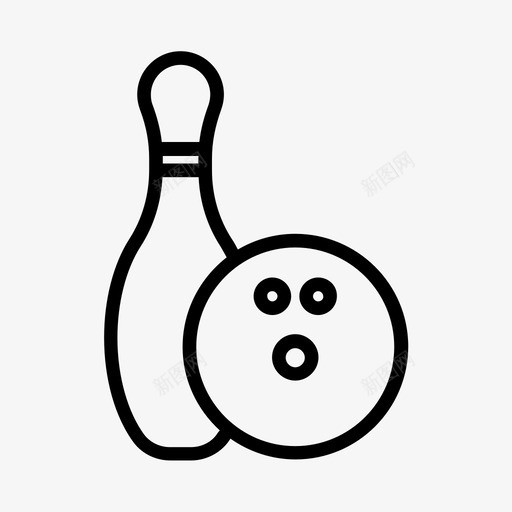 保龄球球休闲图标svg_新图网 https://ixintu.com 休闲 保龄球 杂项i 球 球杆 运动