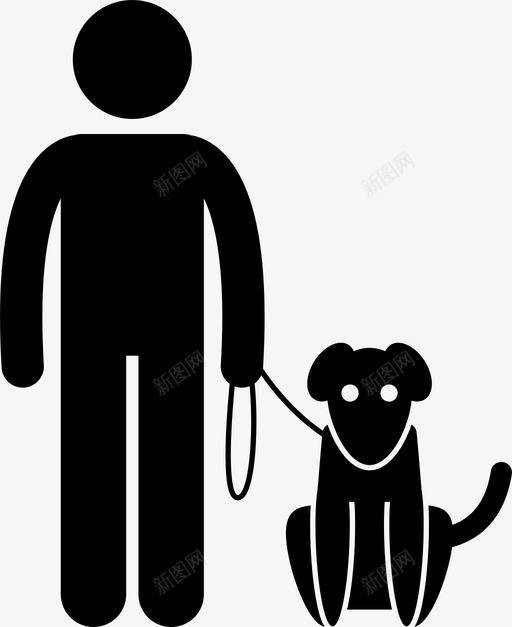 宠物狗人主人图标svg_新图网 https://ixintu.com 主人 人 人和宠物 宠物狗 小狗