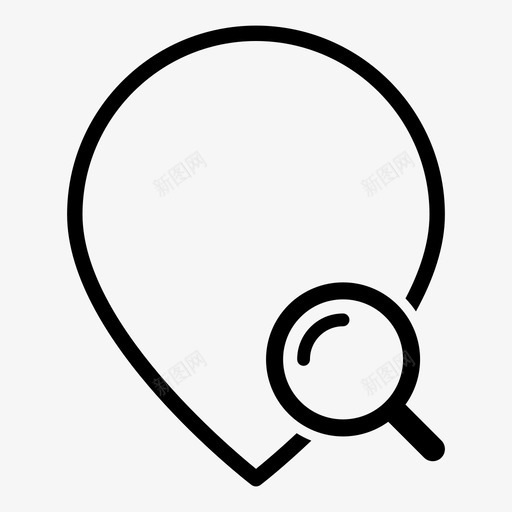 搜索地图图钉方向查找图标svg_新图网 https://ixintu.com 位置 地图图钉 导航 搜索地图图钉 方向 查找