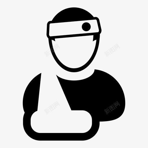 患者头像医疗保健图标svg_新图网 https://ixintu.com 医疗 医疗保健 医疗矢量图标 医院 头像 患者 治疗