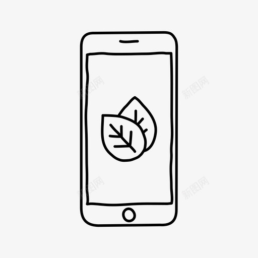 iphone叶子设备环境图标svg_新图网 https://ixintu.com iphone叶子 屏幕 环境 设备