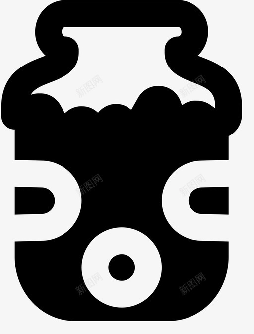 果酱食物罐子图标svg_新图网 https://ixintu.com smashiconsgastronomymdsolid 果冻 果酱 罐子 食物 餐食