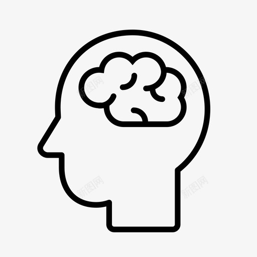 思考大脑人类图标svg_新图网 https://ixintu.com 人类 大脑 思考 想法