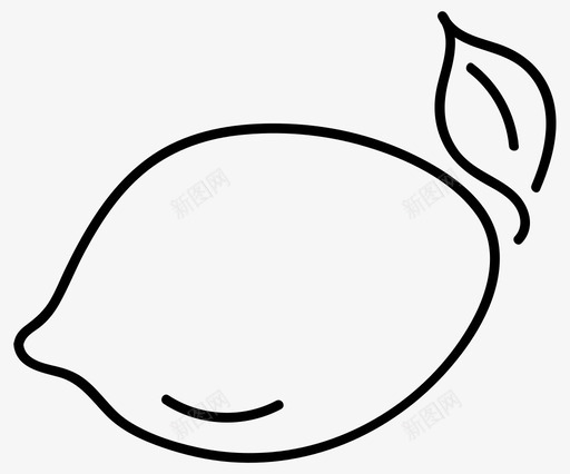 柠檬减肥水果图标svg_新图网 https://ixintu.com 健康 减肥 柠檬 橘子 水果 食物