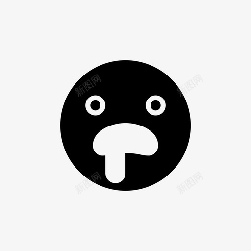 惊讶表情口水表情图标svg_新图网 https://ixintu.com 口水 悲伤 惊讶表情 表情 饥饿