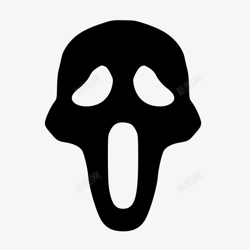 尖叫死亡恐惧图标svg_新图网 https://ixintu.com 尖叫 尖叫面具 恐惧 恐慌 死亡
