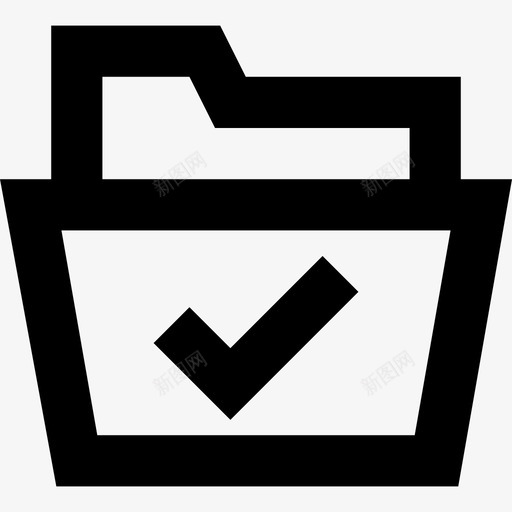 文件夹已检查存档复选标记图标svg_新图网 https://ixintu.com 勾选 复选标记 存档 文件夹已检查 线要素图标集