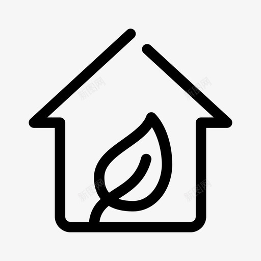 生态屋全球变暖温室图标svg_新图网 https://ixintu.com 全球变暖 植物 温室 生态切口 生态屋 自然
