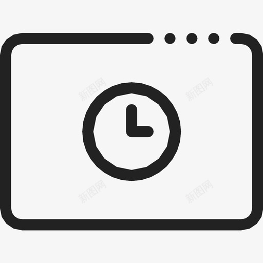 窗口浏览器时钟图标svg_新图网 https://ixintu.com 屏幕 时钟 浏览器 窗口 计时