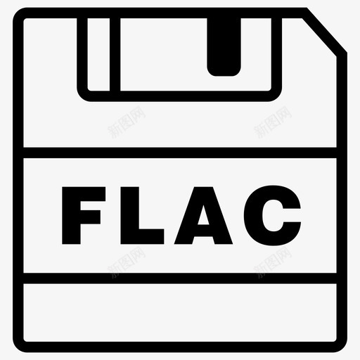 保存flac文件flac扩展名图标svg_新图网 https://ixintu.com flac扩展名 保存flac 保存图标 文件